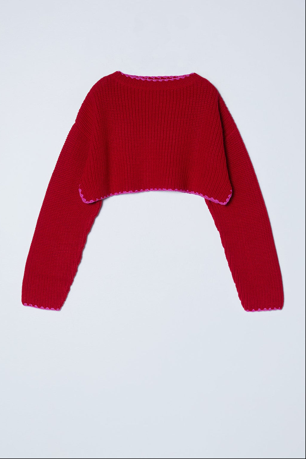 Red sweater on a white background