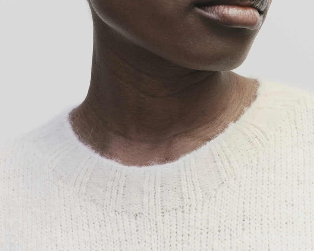 Alpaca blend Crewneck Sweater - Ivory