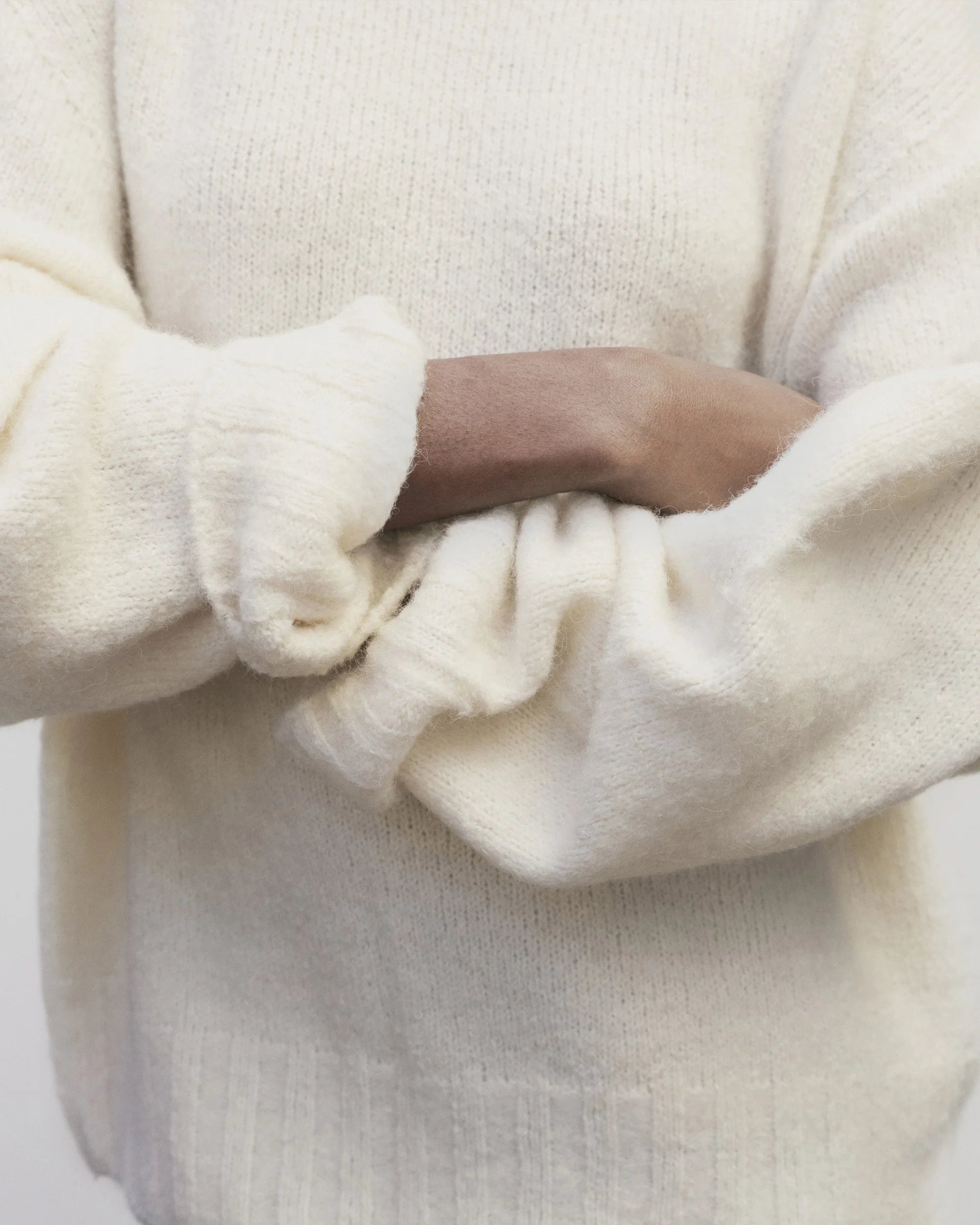 Alpaca blend Crewneck Sweater - Ivory