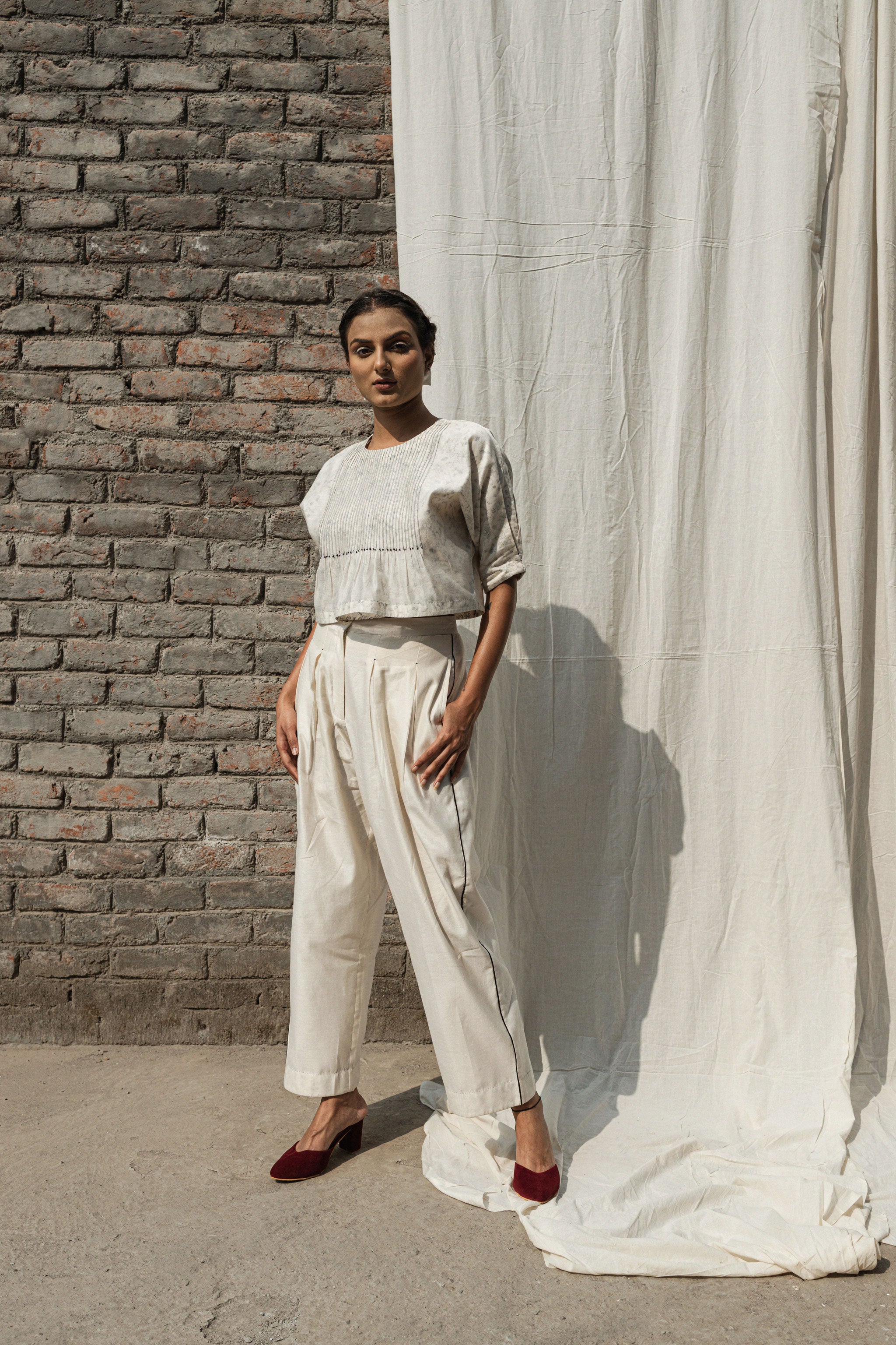 Olearia Pin Tuck Blouse