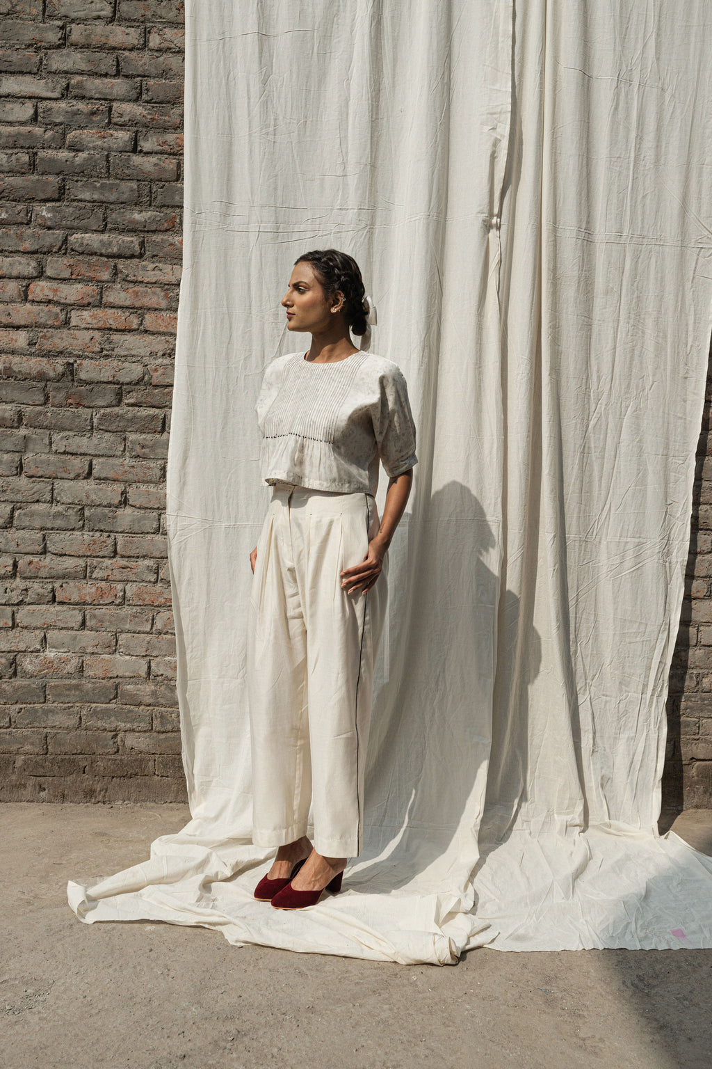 Olearia Pin Tuck Blouse