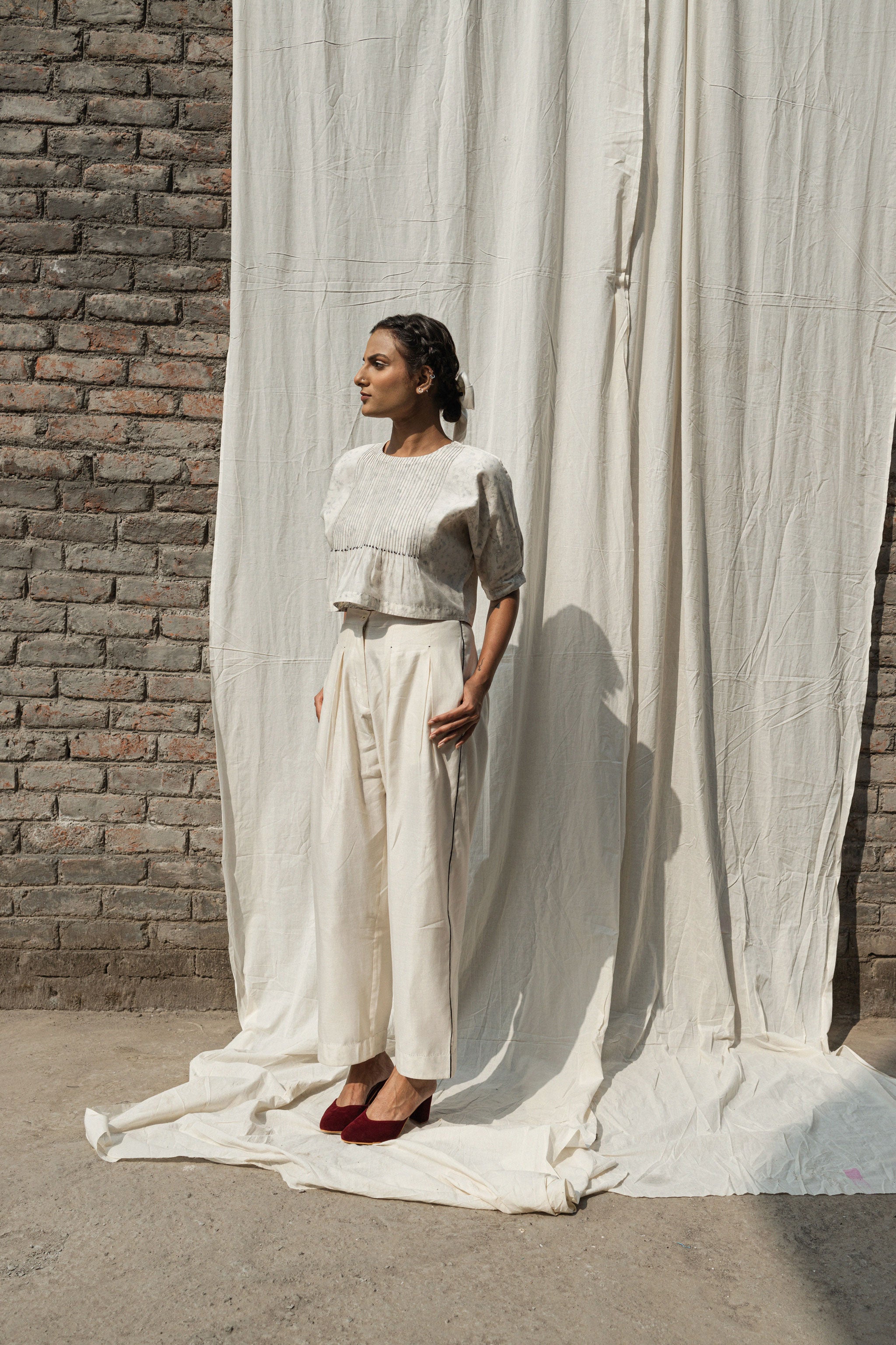 Olearia Pin Tuck Blouse