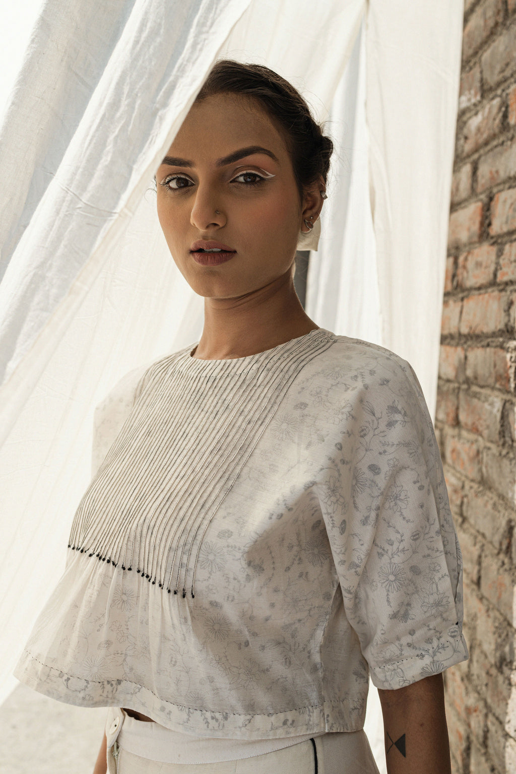 Olearia Pin Tuck Blouse