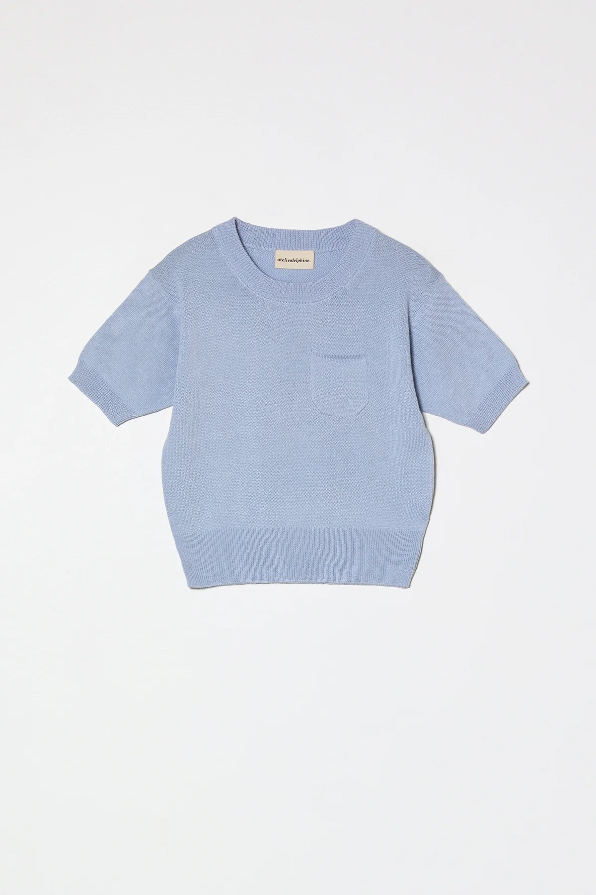 Pastel Blue Mari Top by Atelier Delphine on a white background