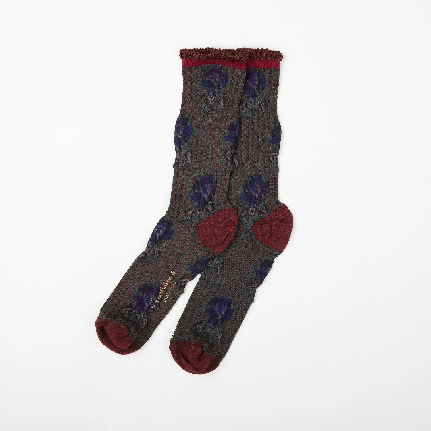 CA54 SHORT VISCOSE ‘ROCOCO’ FLOWERS SOCKS V6