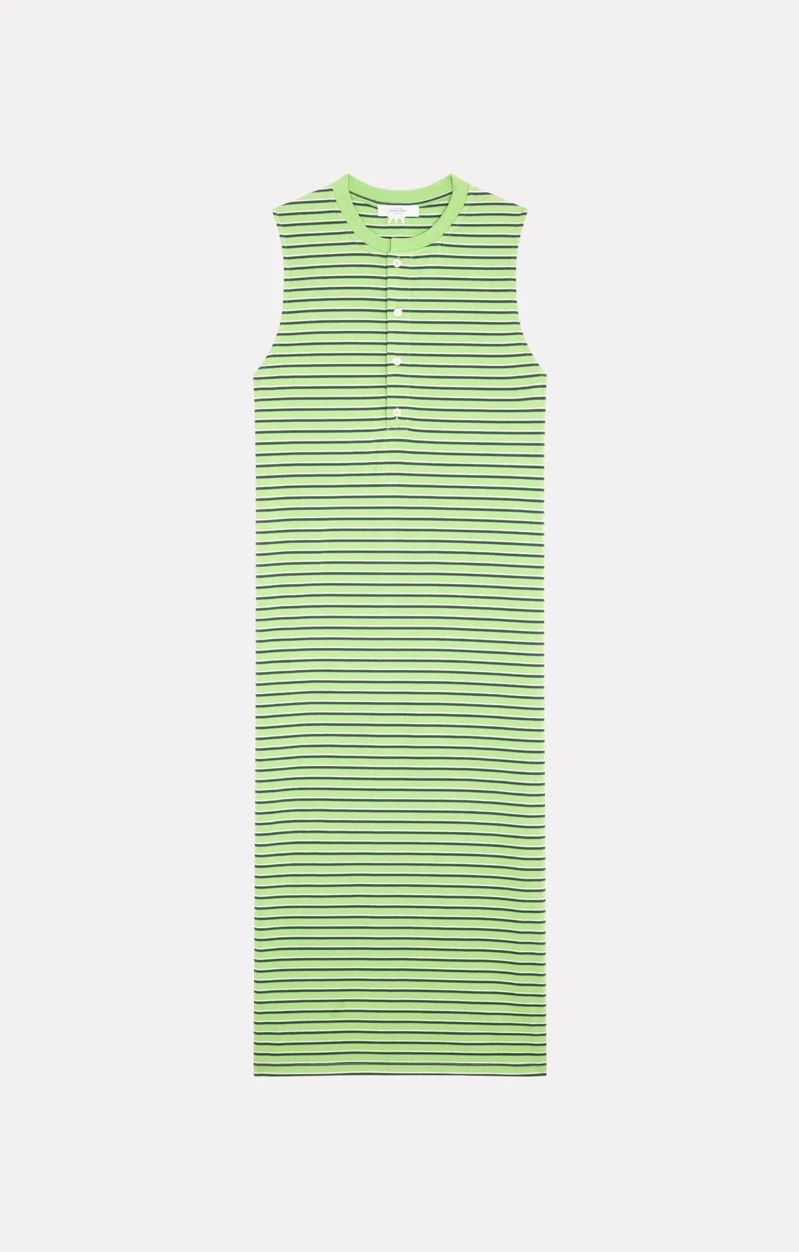 Green striped dress by Roseanna on a white background
