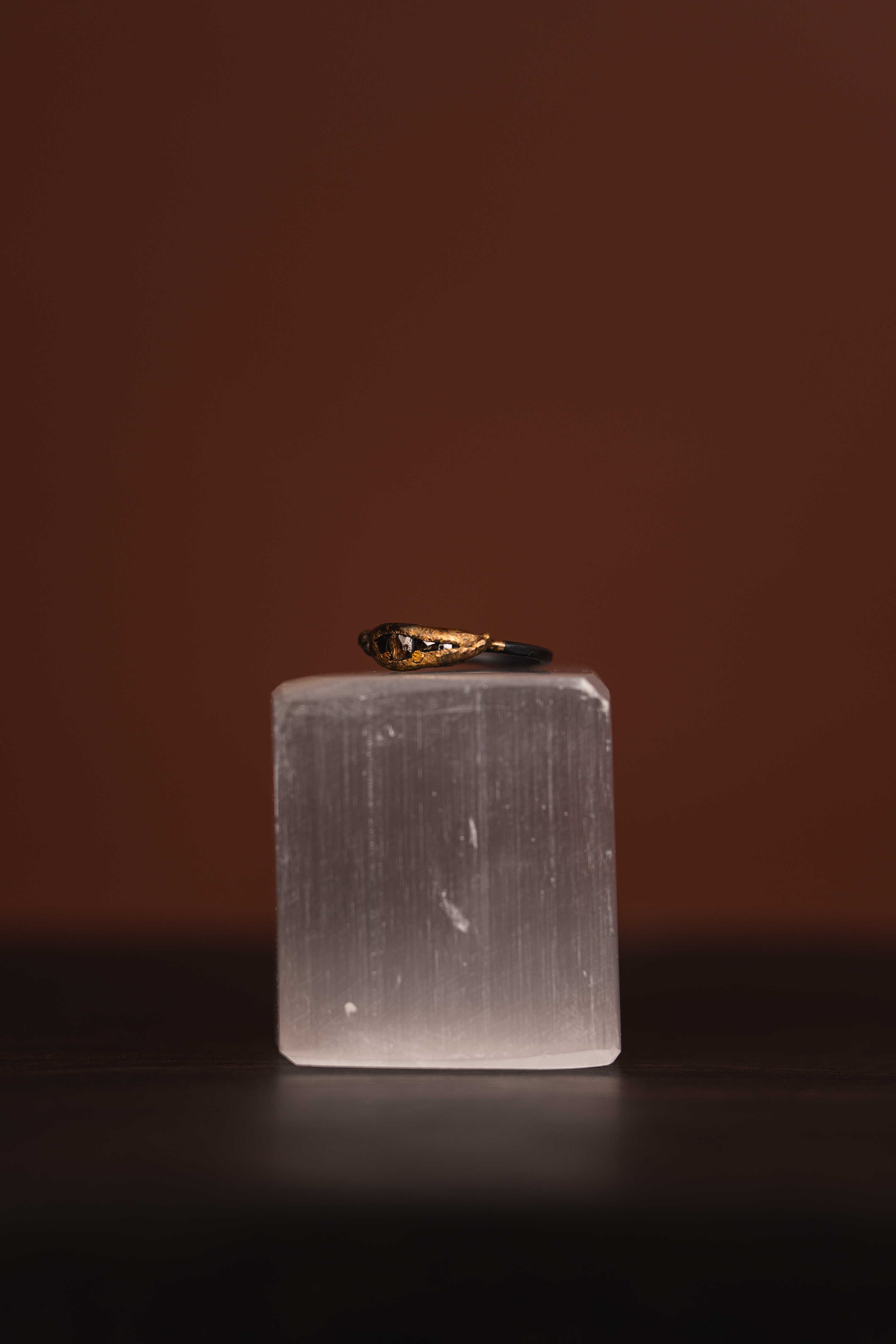 Baguette diamond band mini - mixed metal ring