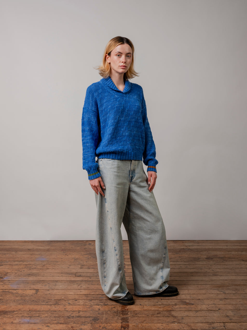 Heath Shawl Collar L/S Pullover in Rescued Pima Cotton