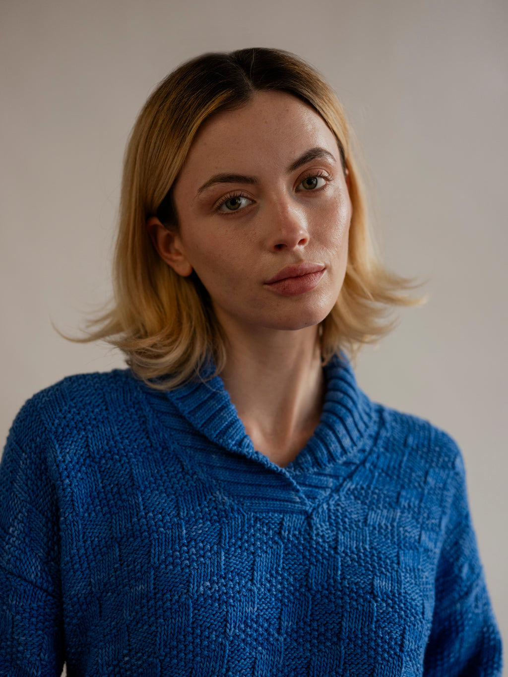 Heath Shawl Collar L/S Pullover in Rescued Pima Cotton