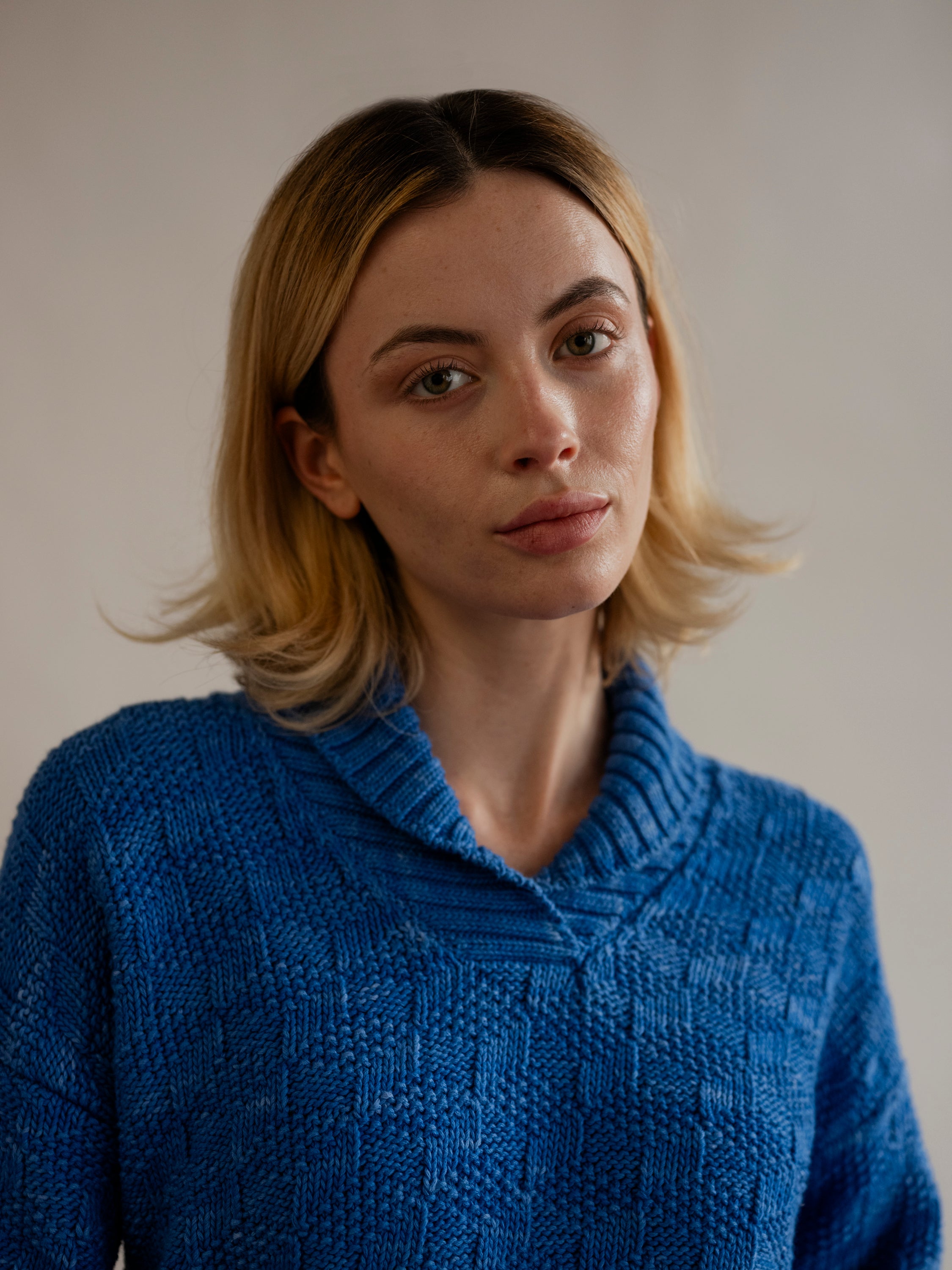 Heath Shawl Collar L/S Pullover in Rescued Pima Cotton