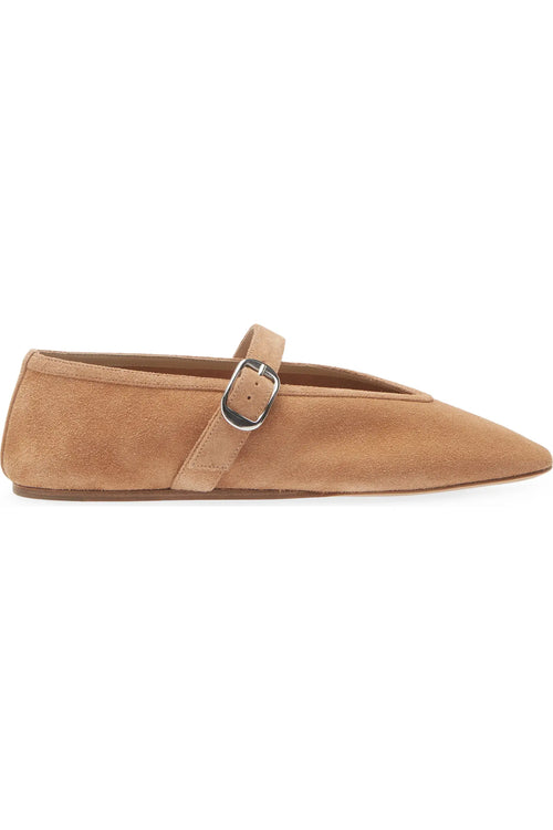 Le Monde Beryl Stella mary janes in Sienna Suede with a silver buckle