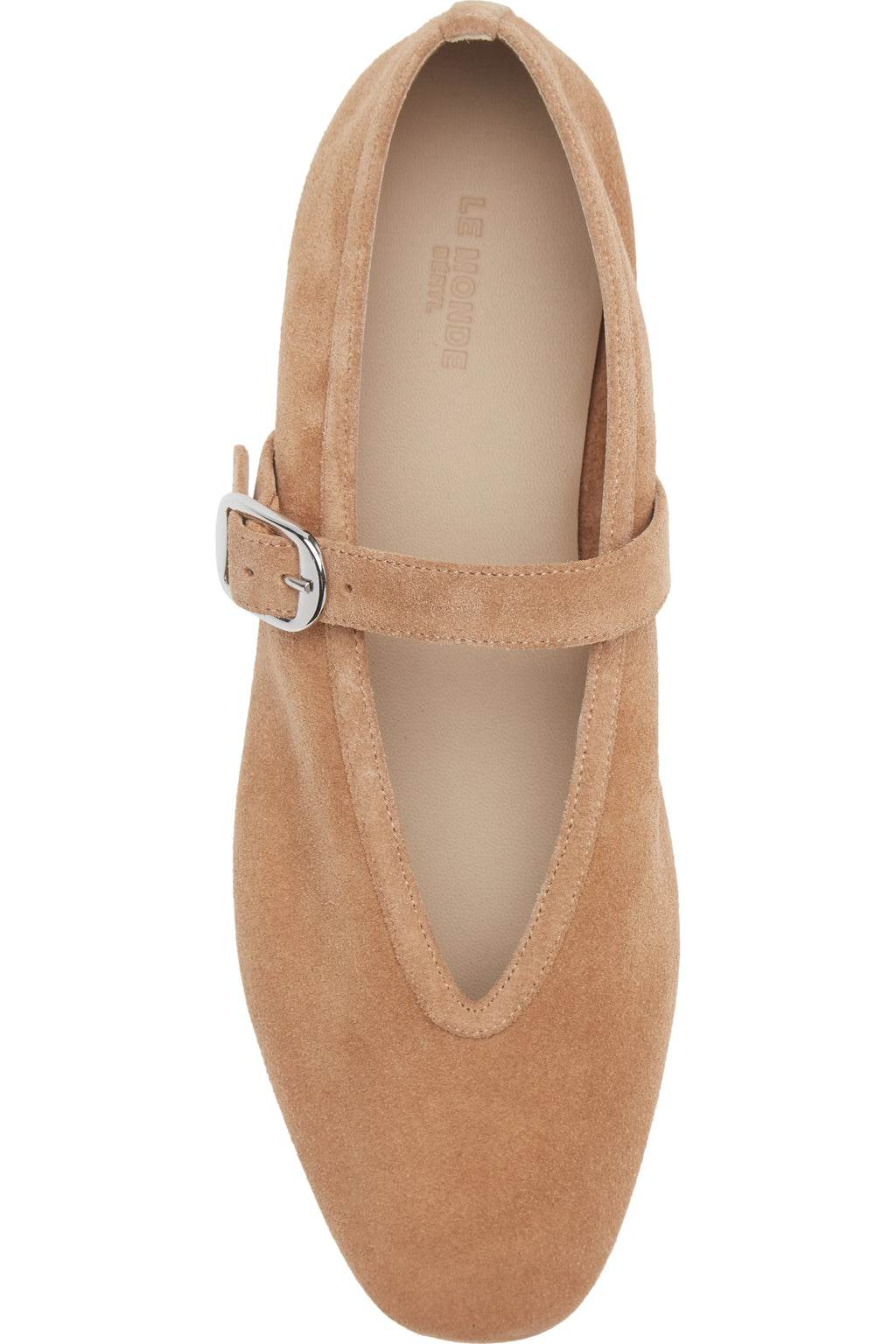 Le Monde Beryl Stella mary janes in Sienna Suede with a silver buckle