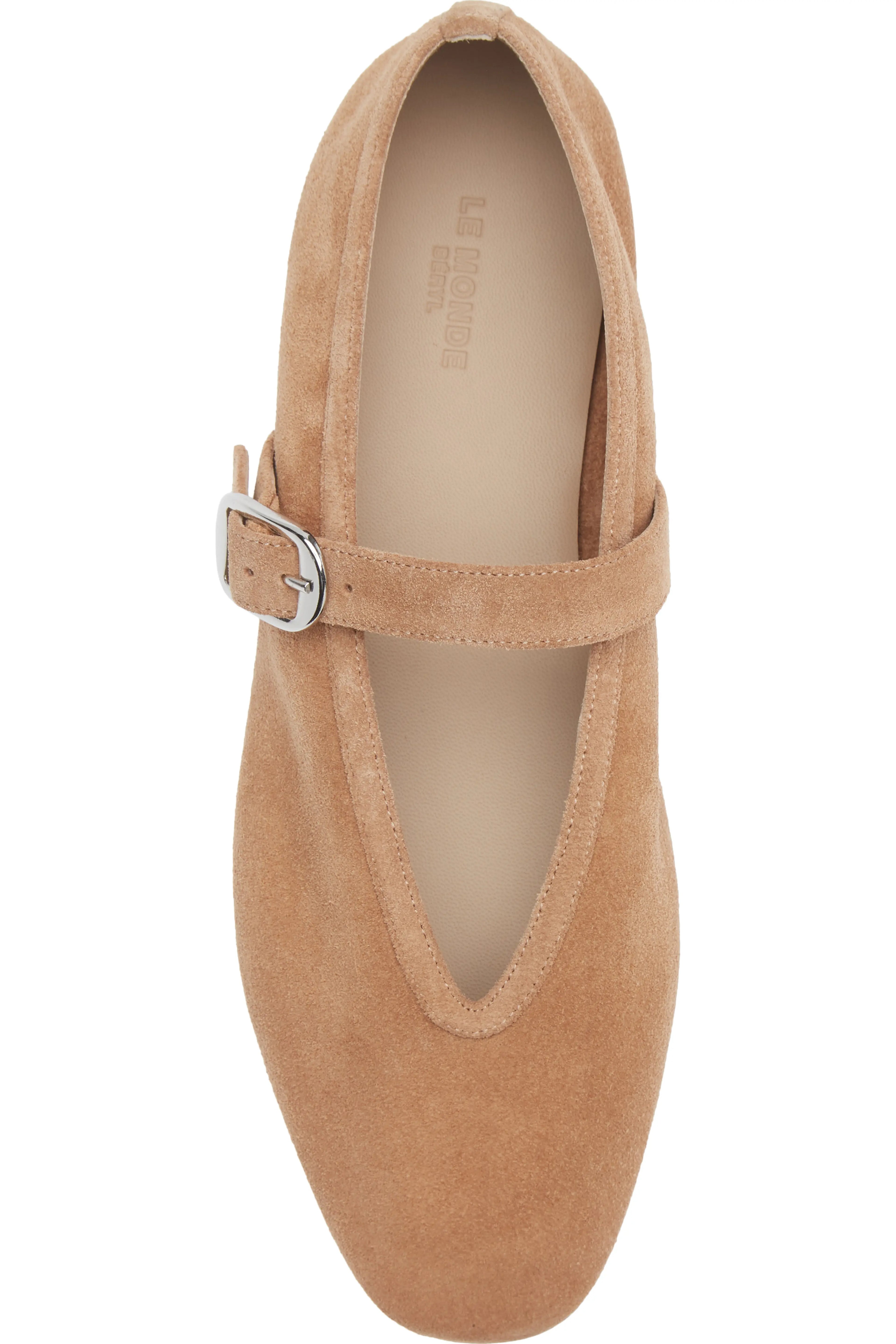 Le Monde Beryl Stella mary janes in Sienna Suede with a silver buckle