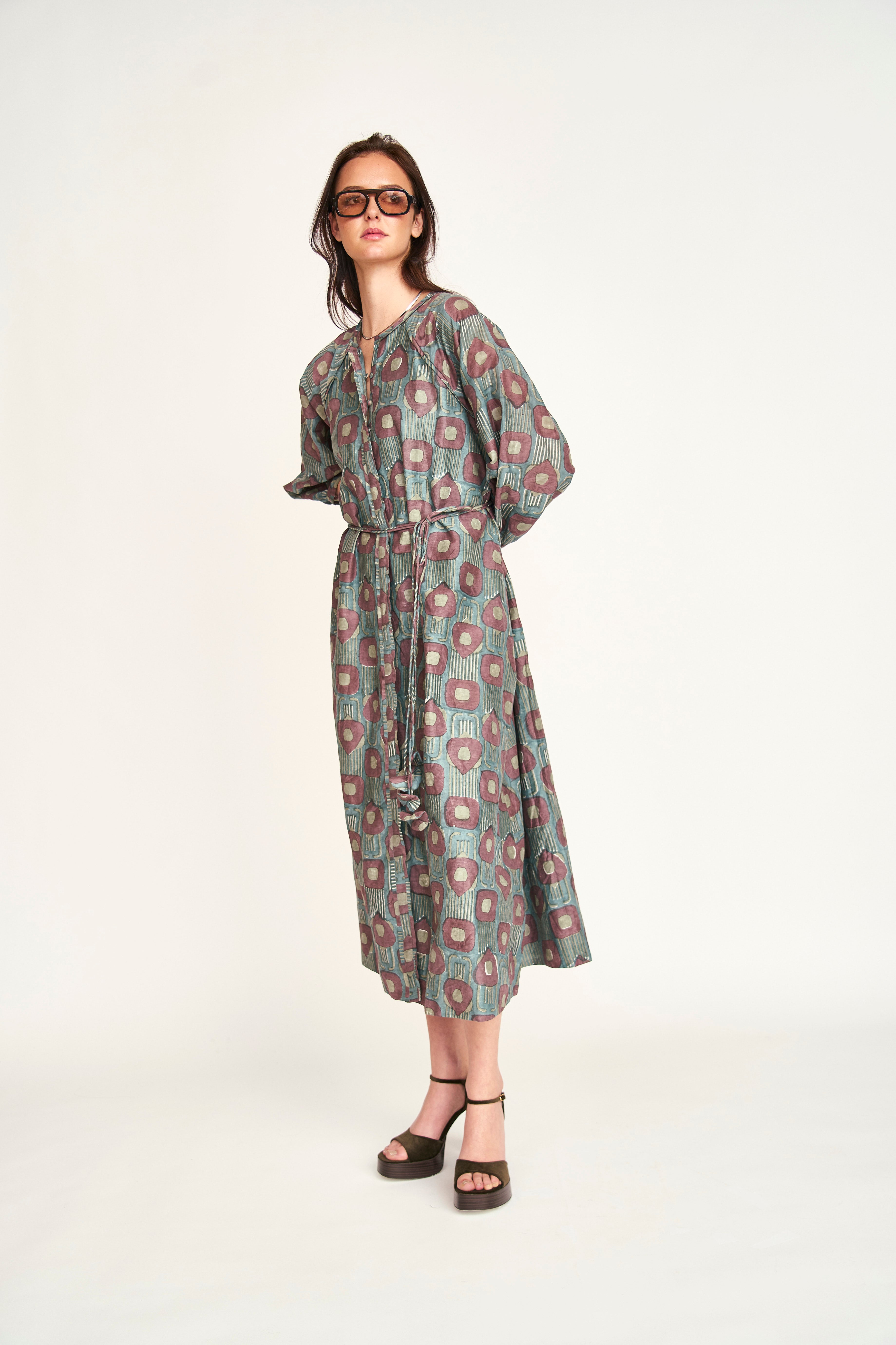 long sleeve somerset dress The Somerset Long-Sleeve Maxi Dress: Poplin Editio