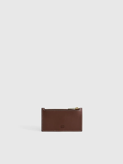 Moscosi Cannella Printed Cerbiatto Pony/Vacchetta Card Holder