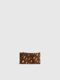 Moscosi Cannella Printed Cerbiatto Pony/Vacchetta Card Holder
