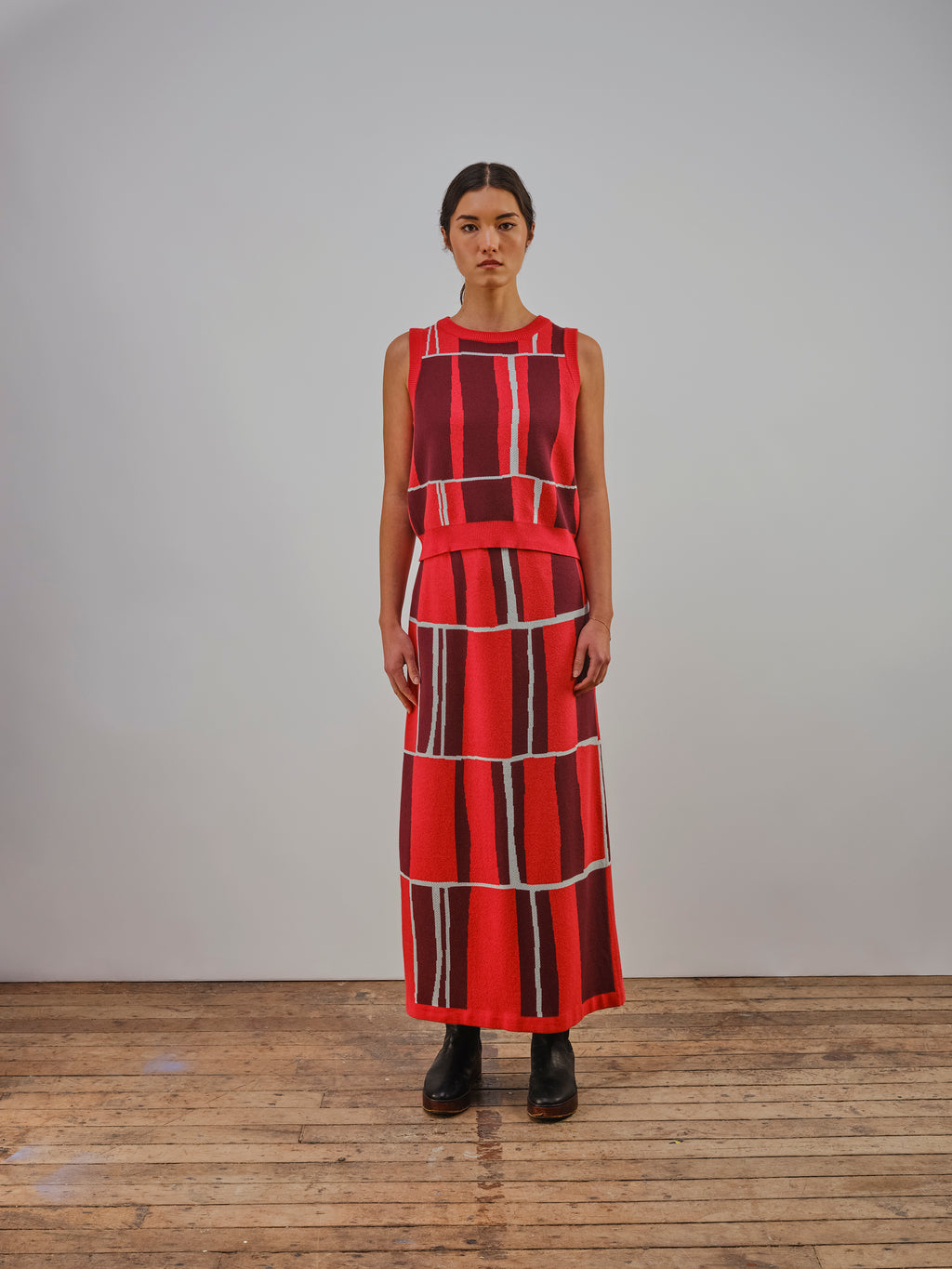 Piet Knit Jacquard Skirt