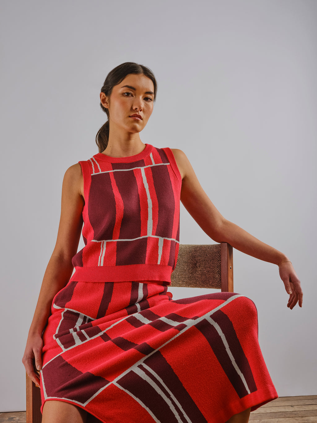 Piet Knit Jacquard Skirt