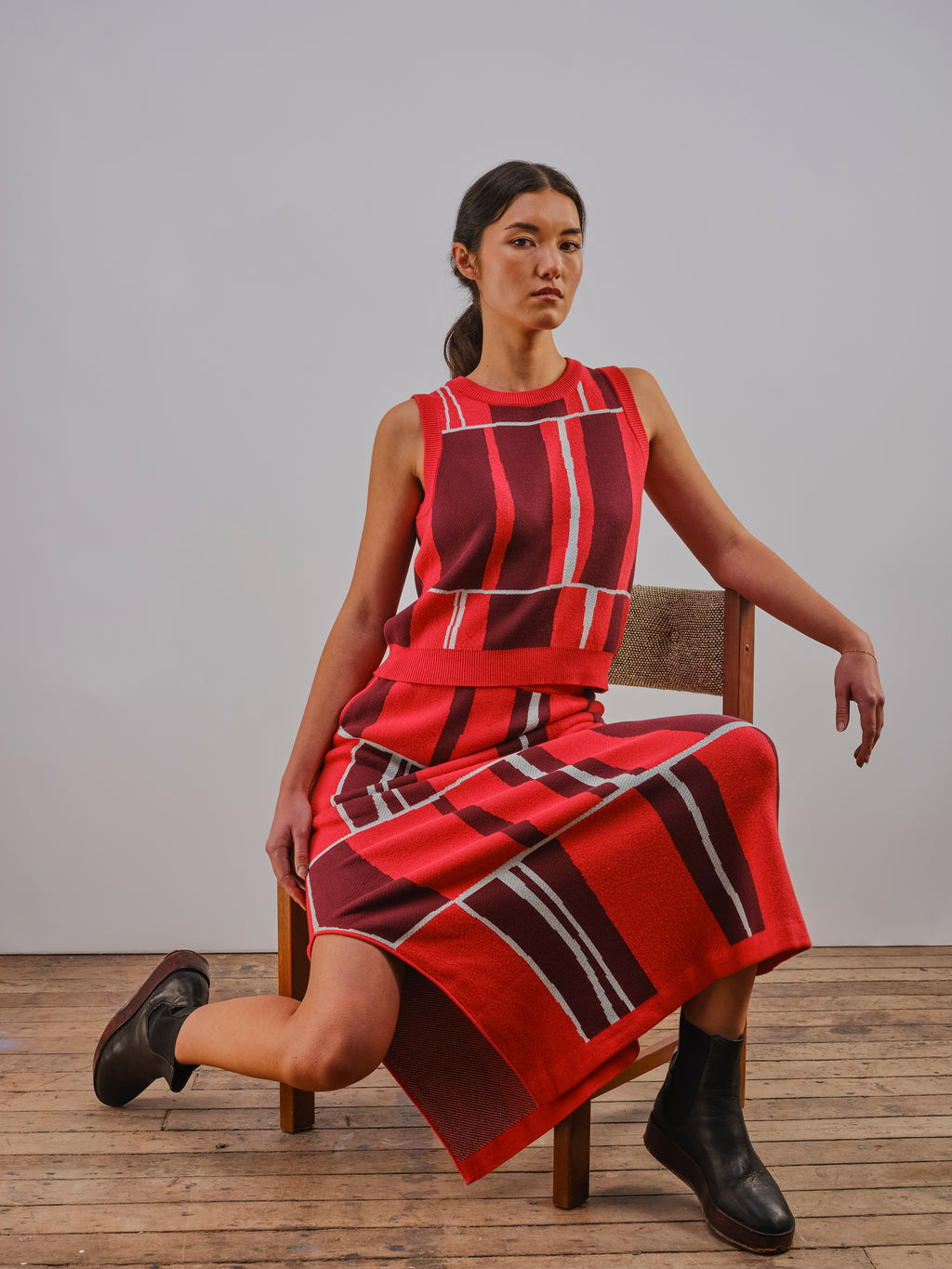 Piet Knit Jacquard Skirt