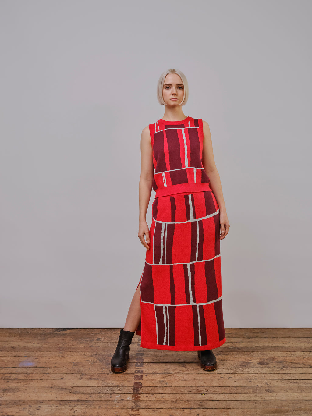 Piet Knit Jacquard Skirt