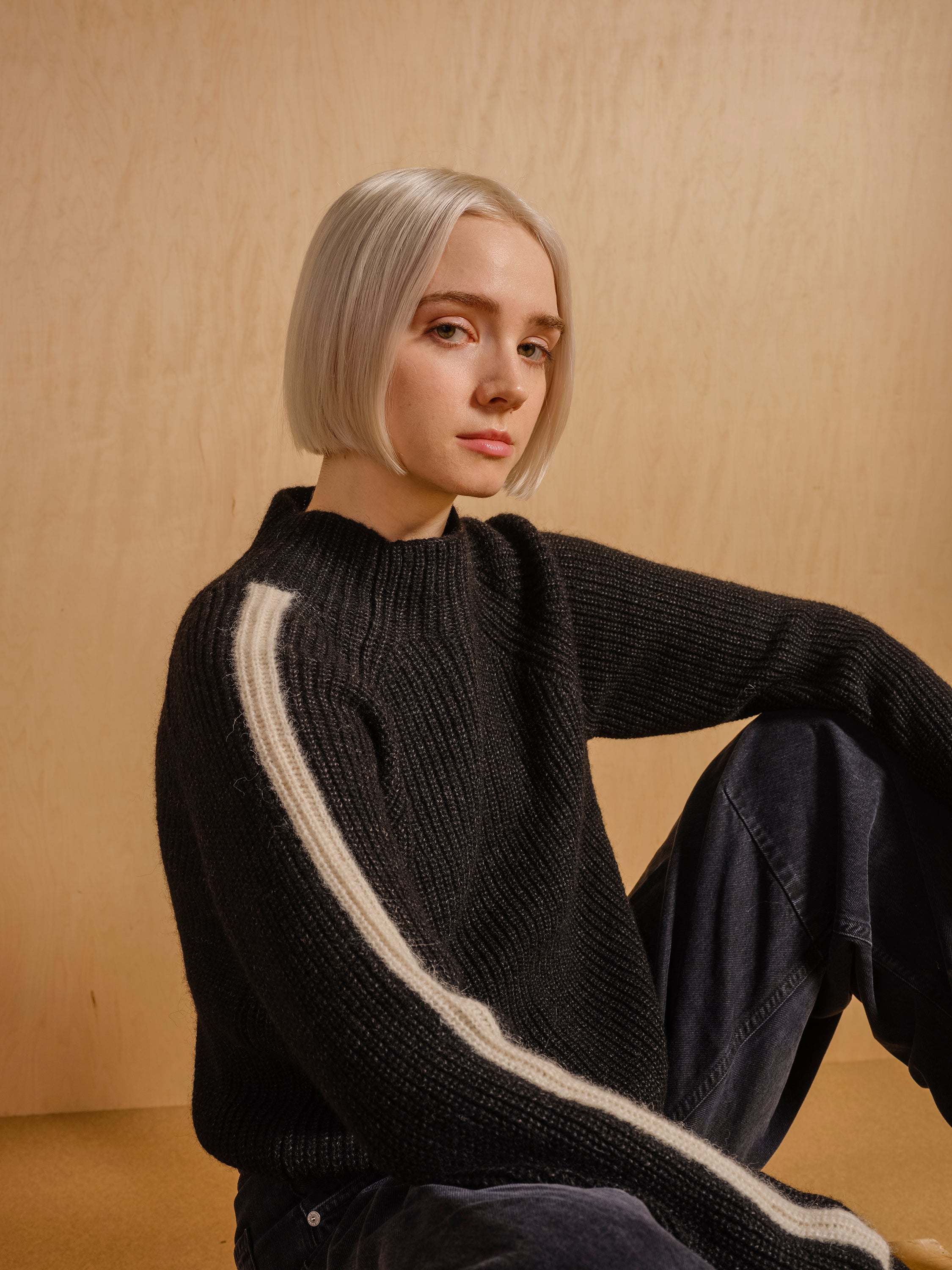 Racing Stripe L/S Mockneck