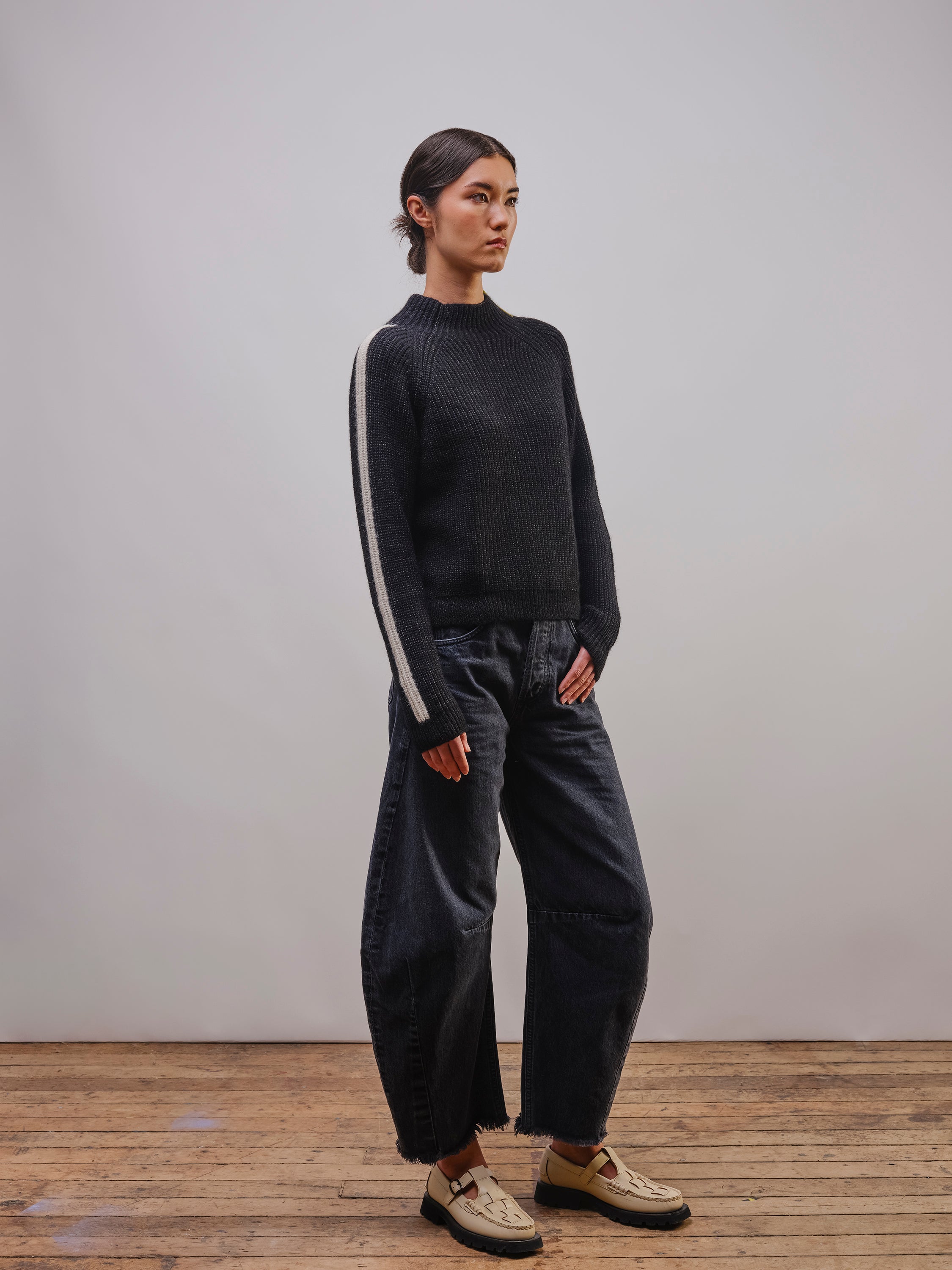 Racing Stripe L/S Mockneck