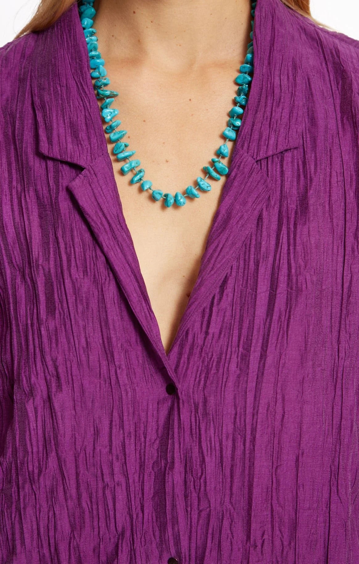 Purple textured blouse by Roseanna