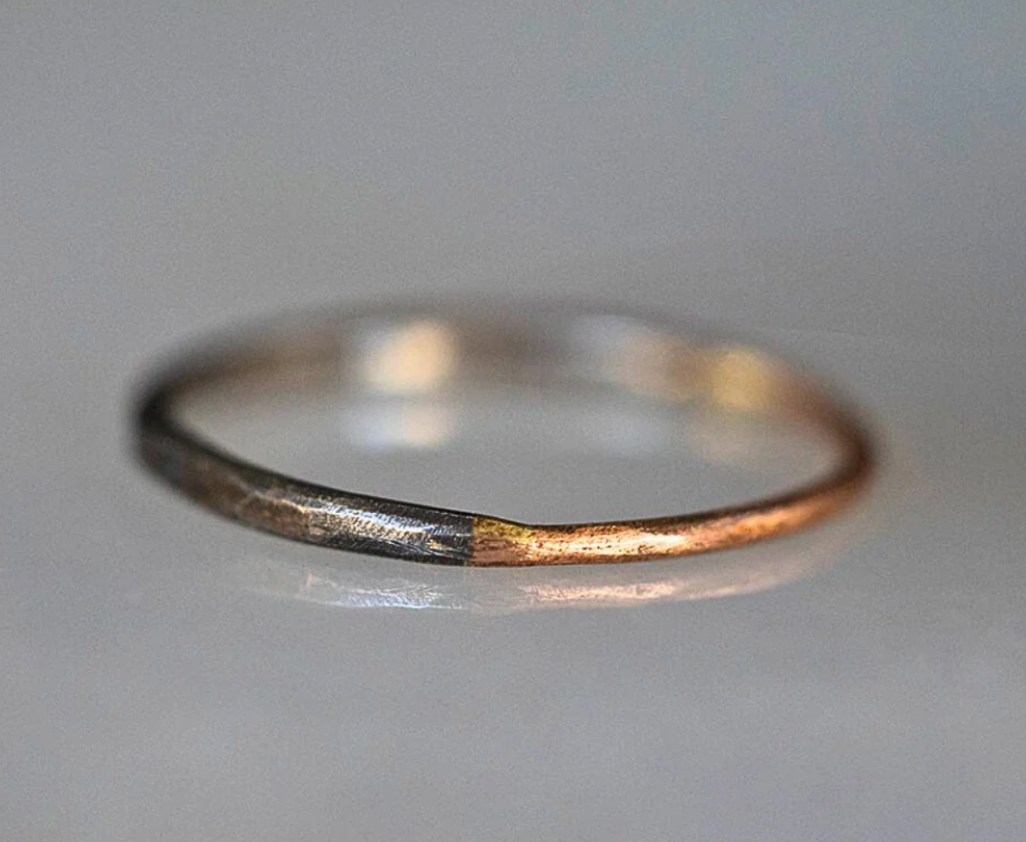 Rose Gold Ombre Band Ring