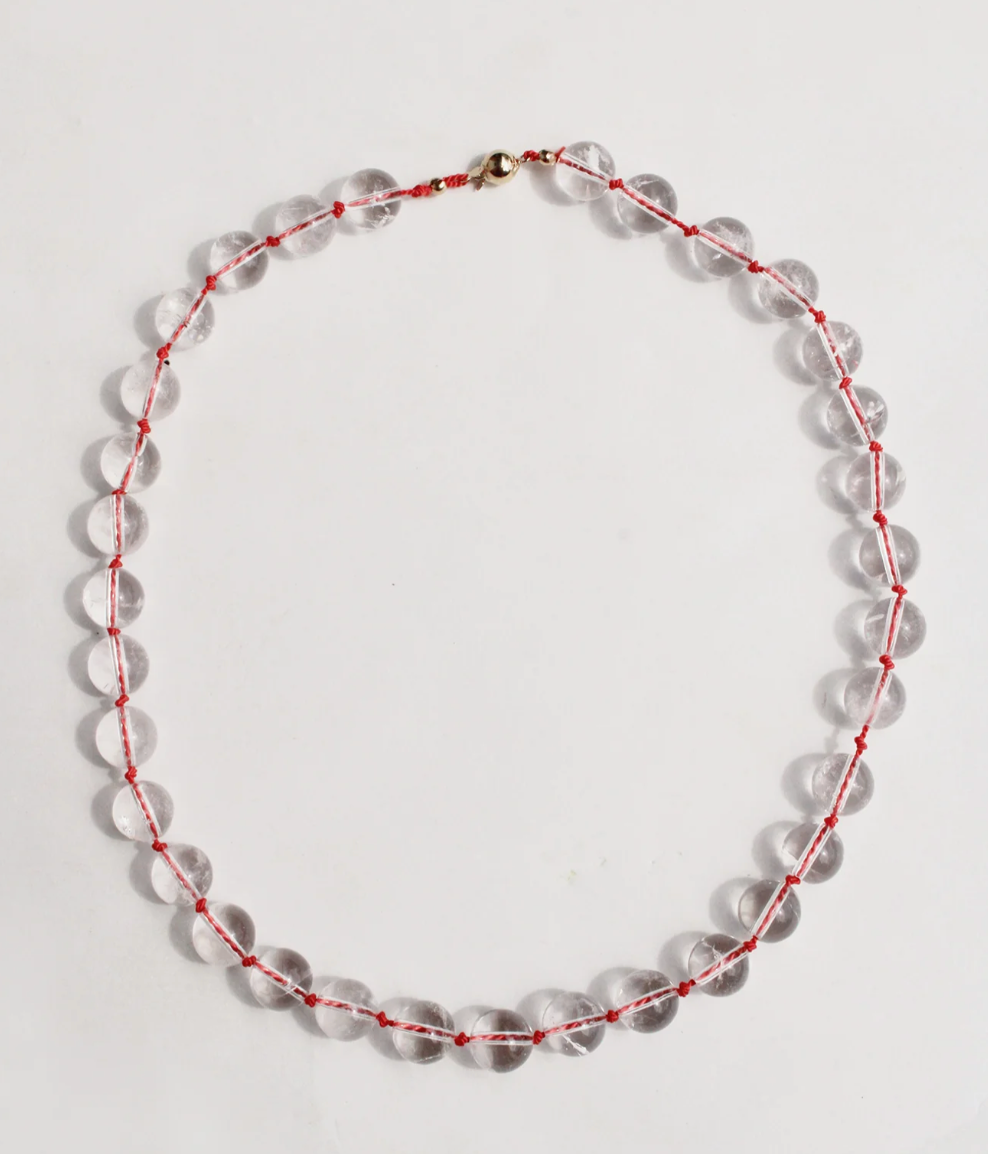 Quartz Beaded Collar Necklace