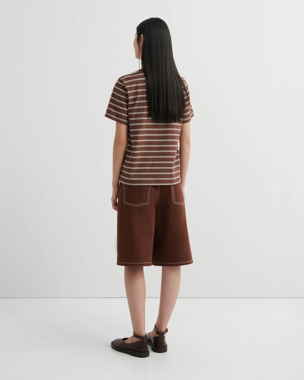 Classic Tee - Brown Stripes