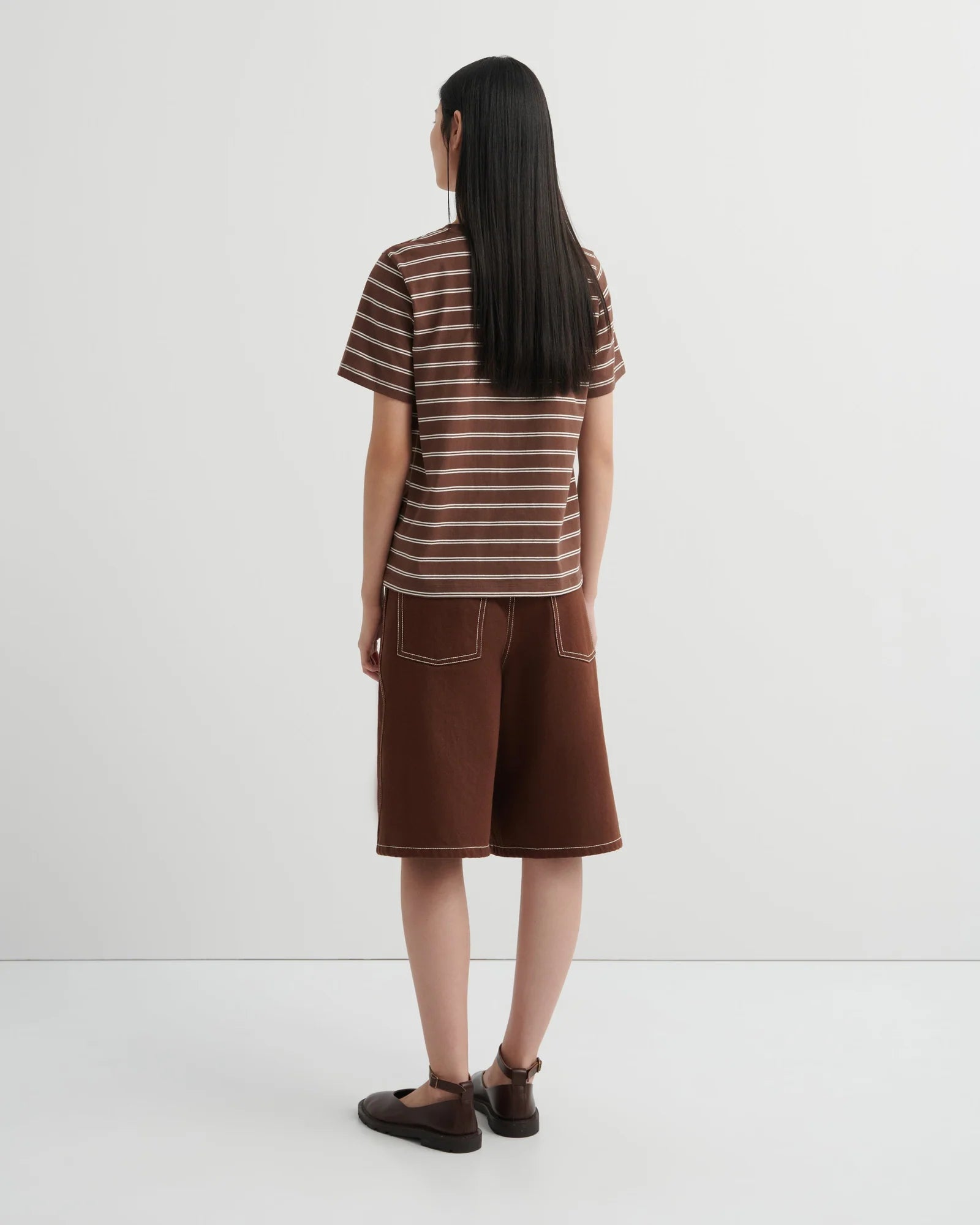 Classic Tee - Brown Stripes