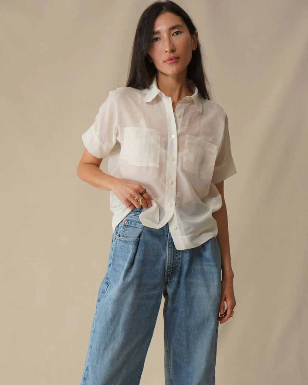 Cotton Silk Miranda Blouse