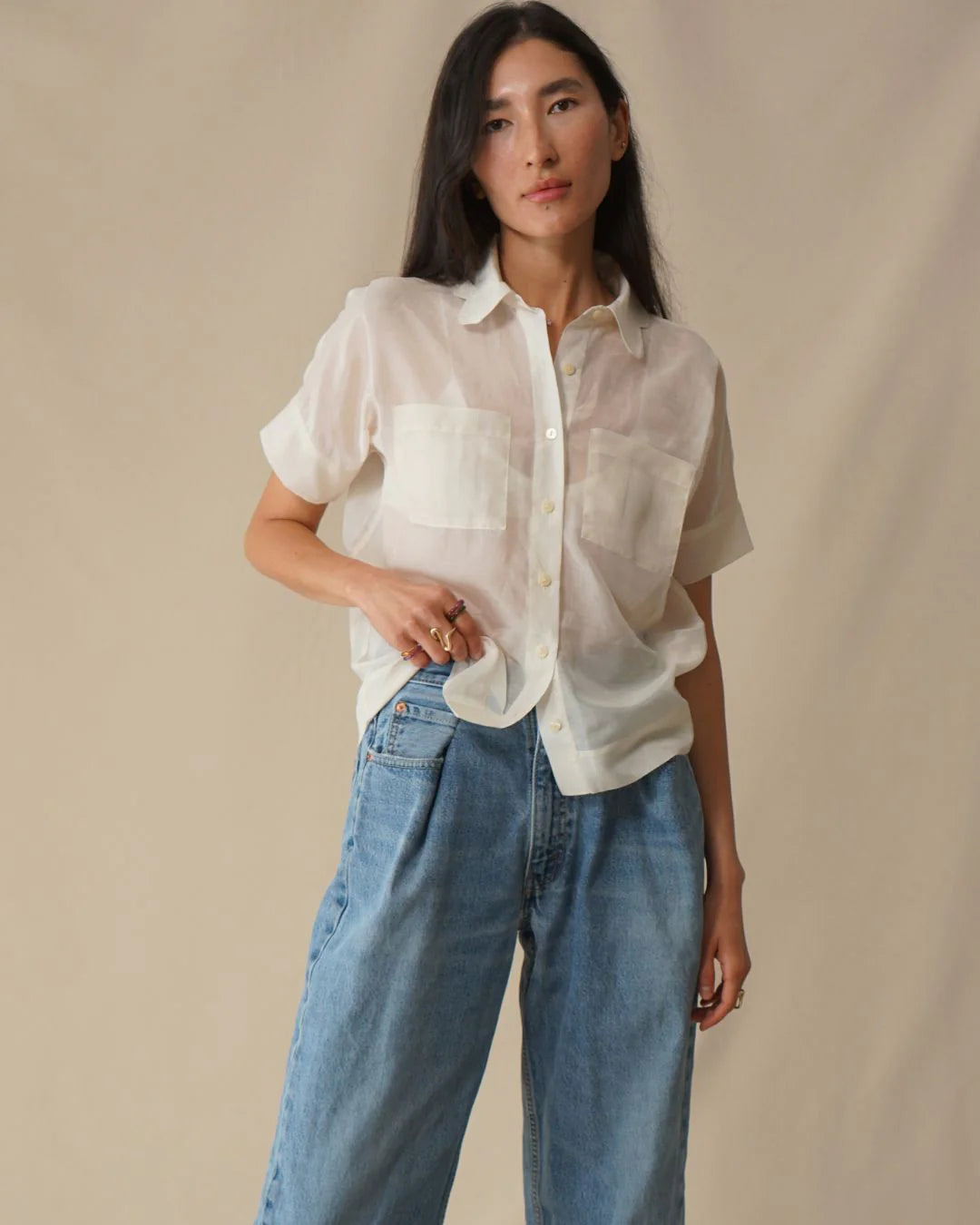 Cotton Silk Miranda Blouse