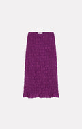 Purple textured skirt on a white background