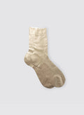 One Ribbed Laminated Socks - Platino