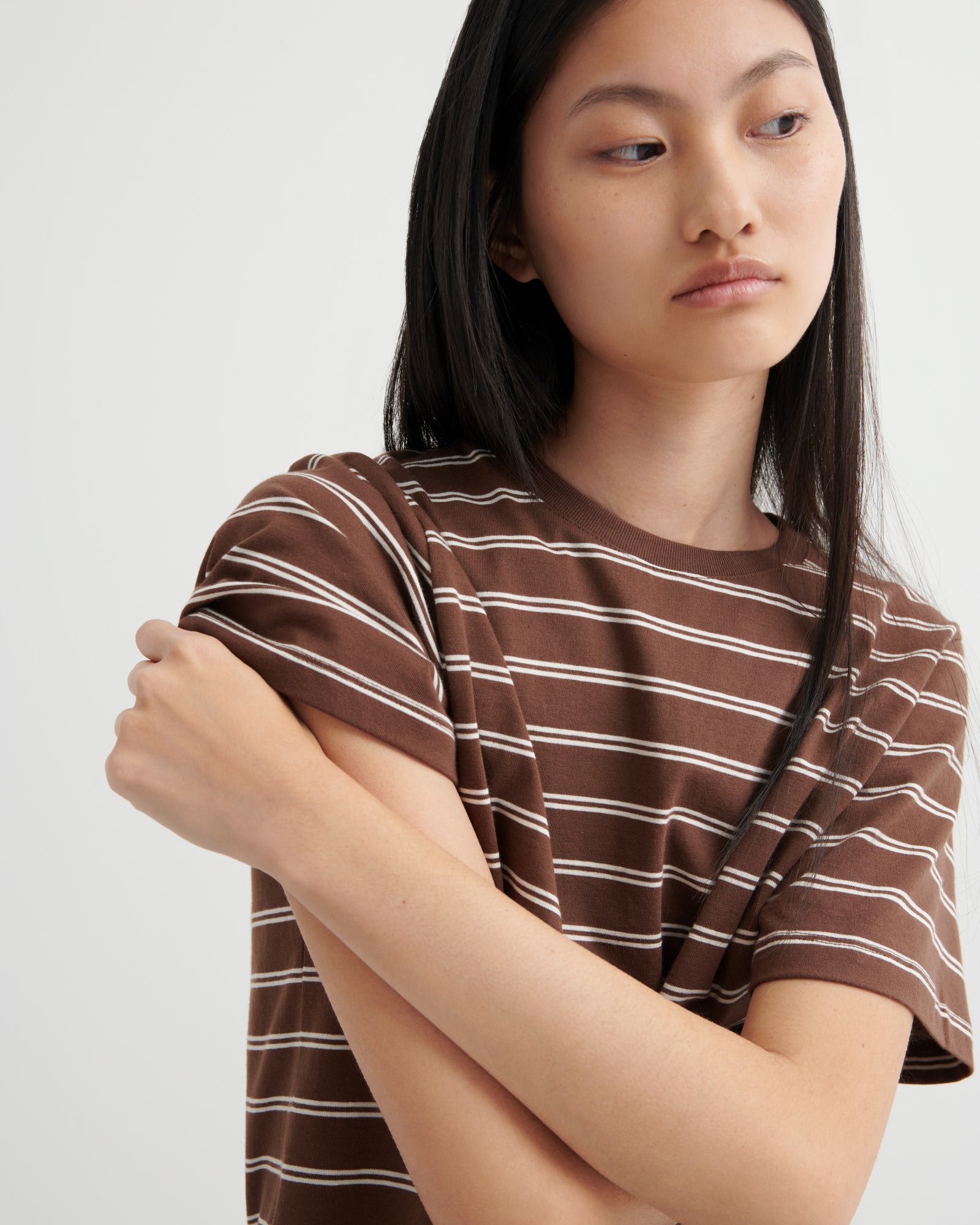 Classic Tee - Brown Stripes